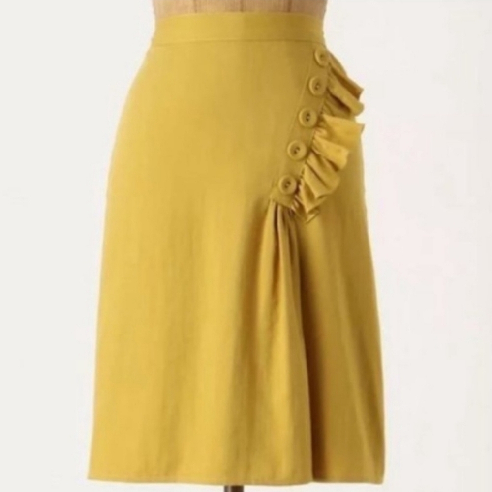 Anthropologie Burlapp golden rays skirt size 2